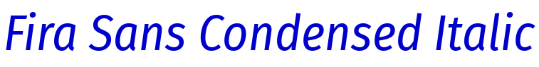 Fira Sans Condensed Italic font